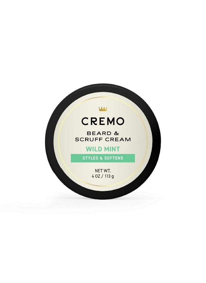 cremo Cremo Beard & Scruff Cream, Wild Mint, 4 Ounce (Pack of 1) - Soothe Beard Itch, Condition and Offer Light-Hold Styling for Stubble and Scruff (Product Packaging May Vary)  - Image 1