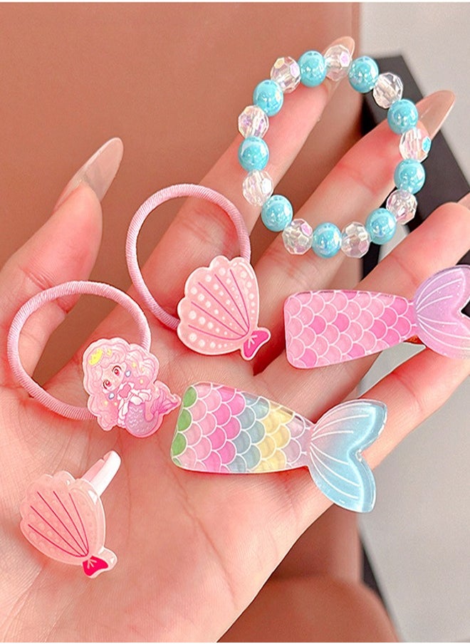 Hair Accessories Set Mermaid Theme with box includ Children's Cartoon  Rings pearl bracelet and Cartoon Hair Ring Exquisite Gift for Little Girl - pzsku/Z526DE9748E55D0348C4DZ/45/_/1740559979/e9d1f52e-d4a8-40d6-aad6-5ce02d45b98c