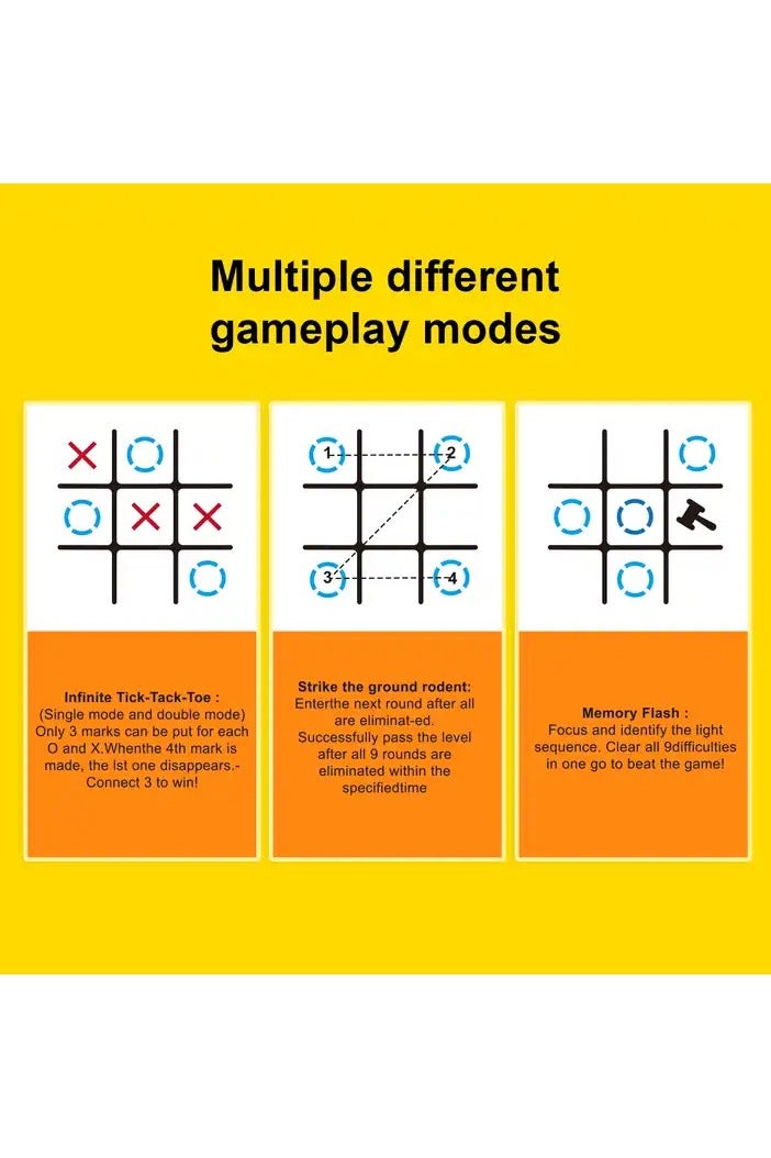 Tic-Tac-Toe Game Electronic Trouble Board Games Set Portable Indoor Party Gifts Puzzle Toy for Children - Image 2