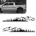 Qurbuns 2 PCS Car Mountain Tree Forest Stickers 3937 x 669 Waterproof Mountains Graphic Decals for Body Door Side SelfAdhesive Vinyl Decals Universal Decoration Accessories for Cars Black - Image 2