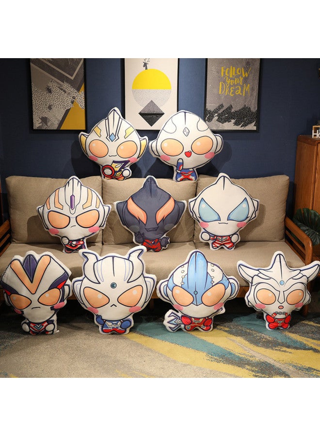 Cartoon Cute Ultraman Q Version Doll Doll Pillow Cushion Children's Birthday Gift Sofa Pillow Cushion-Color:Litga-Height:40*30 - Image 2