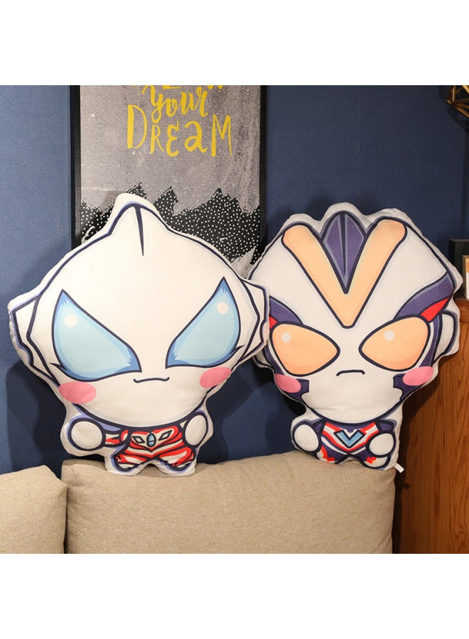 Cartoon Cute Ultraman Q Version Doll Doll Pillow Cushion Children's Birthday Gift Sofa Pillow Cushion-Color:Litga-Height:40*30 - Image 4