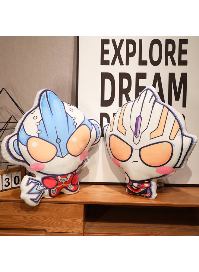 Cartoon Cute Ultraman Q Version Doll Doll Pillow Cushion Children's Birthday Gift Sofa Pillow Cushion-Color:Litga-Height:40*30 - Image 5