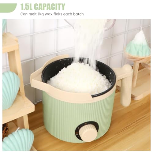 TOAUTO Candle Making Kit with Electronic 3Lbs Melting Pot, Pro DIY Candle Making Supplies Including Heat Gun, Digital Thermometer, Digital Scale, Wick Trimmer for Adults Candle Craft Project - Image 3