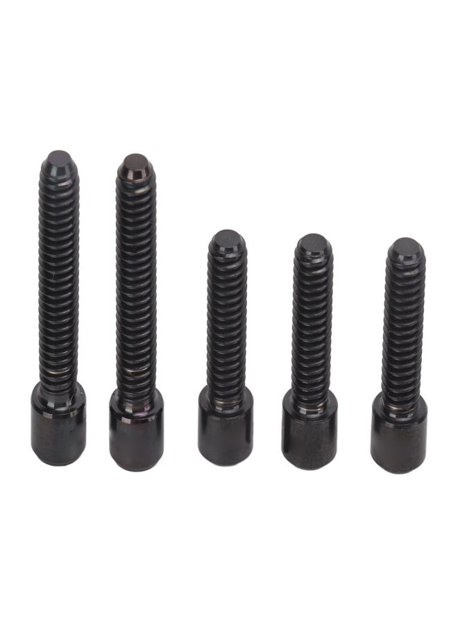RISK 5Pcs Derailleur Screws M4 3Pcs 13.5 2Pcs 20mm Titanium Alloy Rustproof Easy Installation Cage Screws for Mountain Bike Black - Image 1