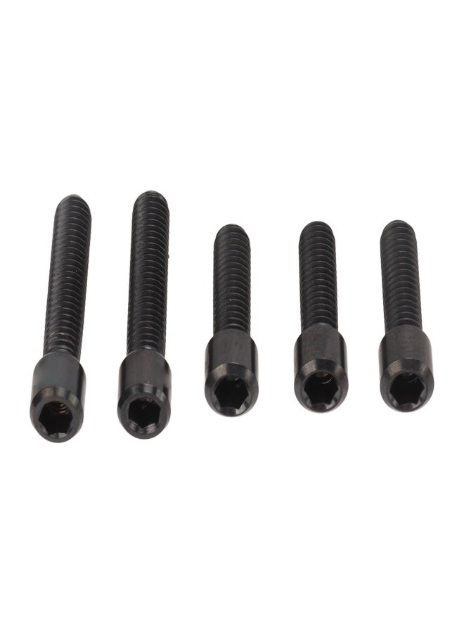 RISK 5Pcs Derailleur Screws M4 3Pcs 13.5 2Pcs 20mm Titanium Alloy Rustproof Easy Installation Cage Screws for Mountain Bike Black - Image 4