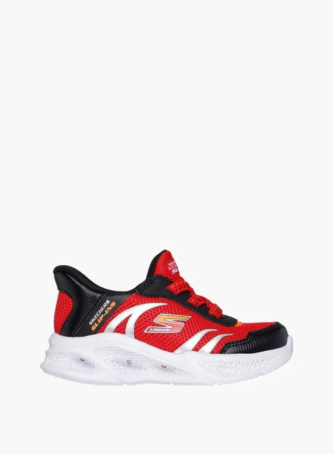 SKECHERS Boys' Logo Detail Light-Up Sneakers - METEORLIGHTS
