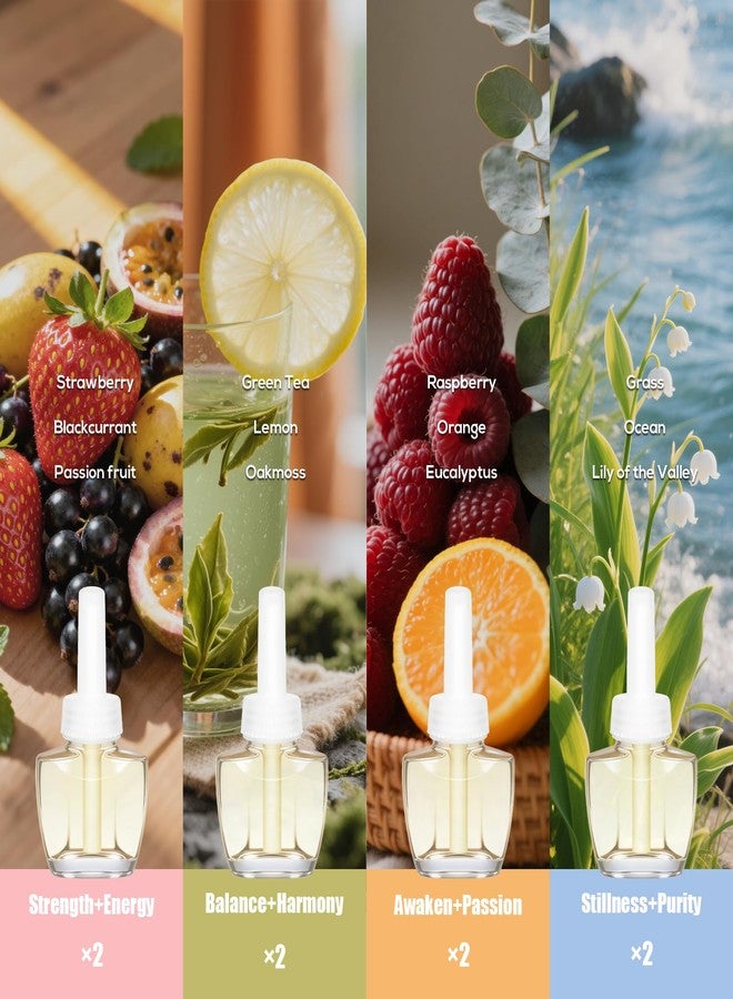 DERDUFT Plug In Air Freshener Refills, 8 Count, 5.28 Fl Oz with Notes of Fresh Floral, Fruity, Fougère Aromatic, Woody, Summer Scented Refills, Compatible with Air Wick & Glade - Image 3