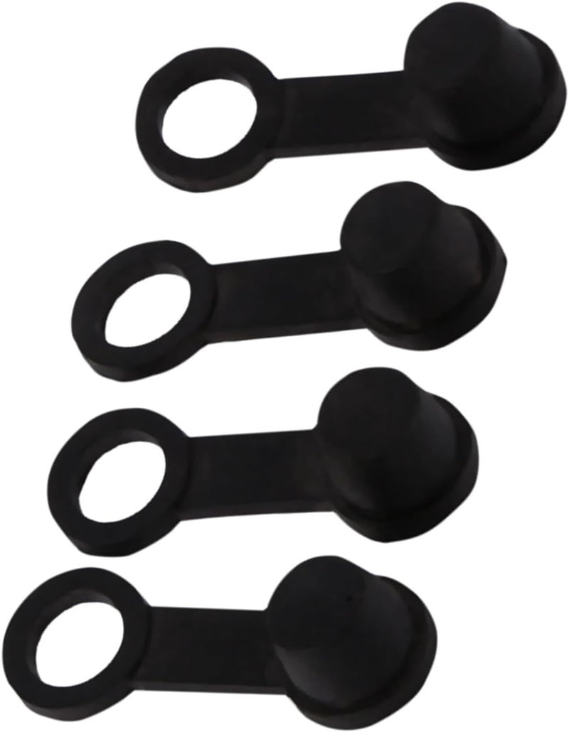 Brake Bleeder, Brake Bleeder Screw Black Rubber Brake Bleed Nipple Grease Dust Cover 8Mm Motorcycle Motorbike 4Pcs, Zerk Fitting Fits Most 8Mm Bleed Screw Applications On Cars And Motorcycles - Image 3