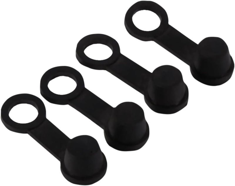 Brake Bleeder, Brake Bleeder Screw Black Rubber Brake Bleed Nipple Grease Dust Cover 8Mm Motorcycle Motorbike 4Pcs, Zerk Fitting Fits Most 8Mm Bleed Screw Applications On Cars And Motorcycles - Image 1