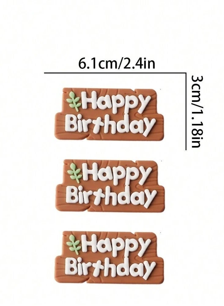GIFT 9 pieces Birthday Decoration, Cake Toppers and Picks Set Perfect for birthdays and parties, featuring a "Happy Birthday" message and cute jungle animal designs - Image 4