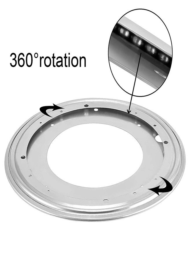 HOIGON 4 Pack 12 Inch Lazy Susan Hardware,5/16" Thick 360 Degree Rotating Turntable Bearings with Mounting Screws and Cork Spacers, Round Lazy Susan Bearing Hardware Turntable Swivel Plate - Image 3