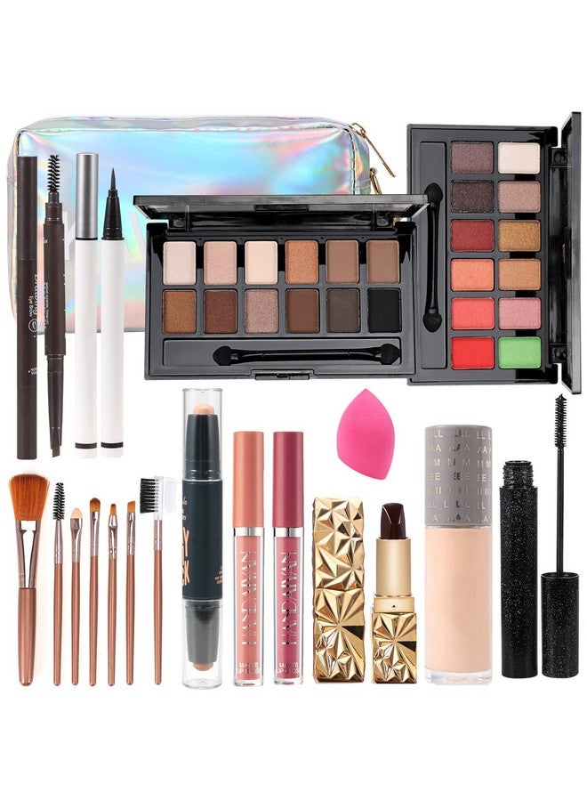 KAVCENT Makeup Kits Makeup Set Makeup Kit For Women Full Kit Makeup Sets For Teens Teenagers Eyeshadow Palettelip Glossfoundationmascaraeyelinercontour Stickmakeup Brushescosmetic Bag - Image 2