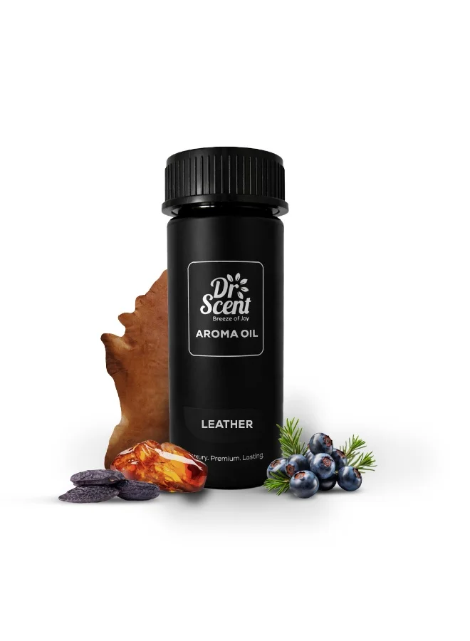 Dr Scent Breeze of Joy, Diffuser Aroma Leather Feel the Distinctive Notes of dry wood, juniper berries, and mate, with a hint of amber. (170ml)