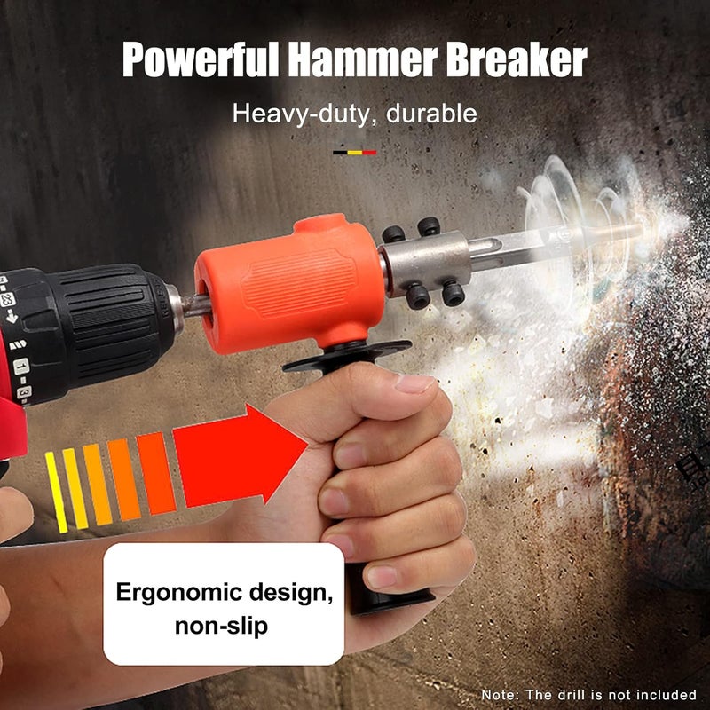 Hetkrishi Handheld Electric Drill Conversion Tool Drill Converter to Electric Hammer Modified Drills Attachment for Concrete Breaker - Image 2