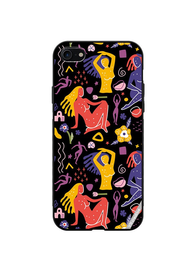 VR CREATIVE Protective Case Cover For Apple iPhone SE (2022) Of Flat Matisse Style Design Multicolour - Image 1