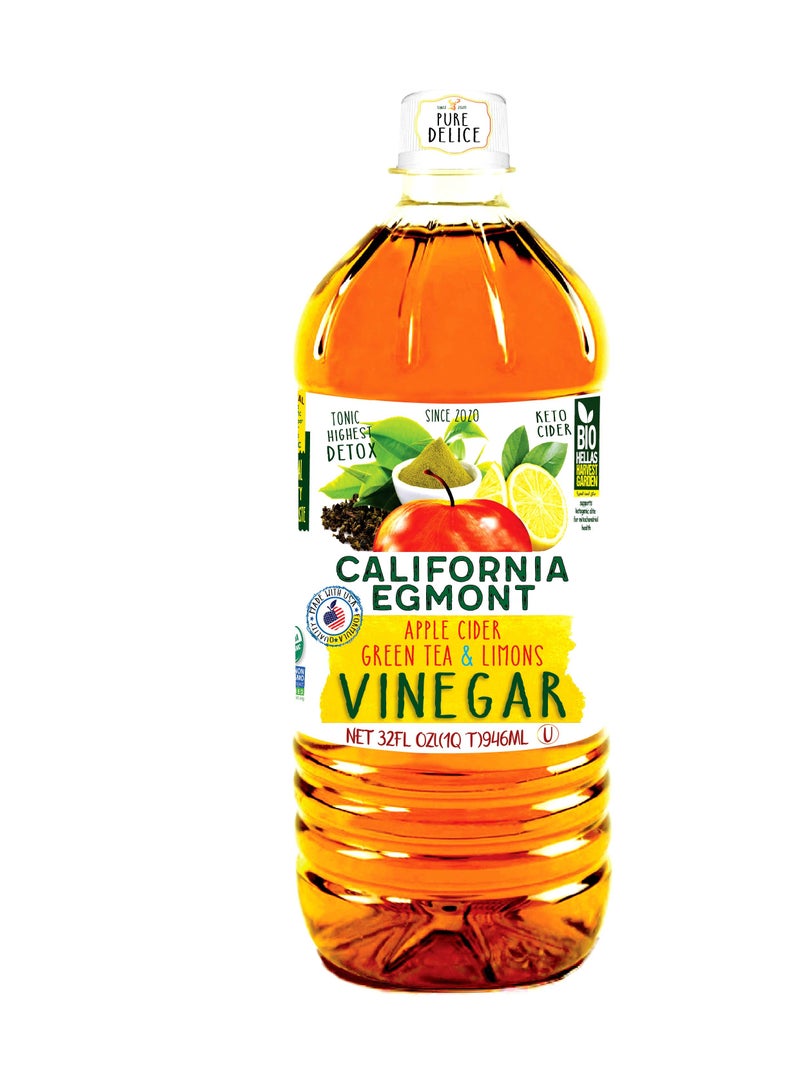 CALIFORNIA EGMONT Apple cider vinegar, lemon and green tea Organic brew 946 ml - Image 1