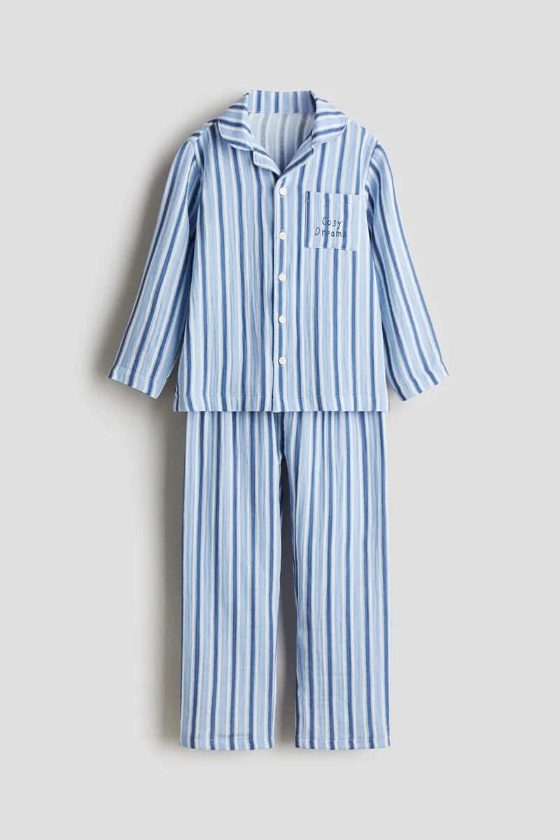 H&M Printed cotton muslin pyjamas