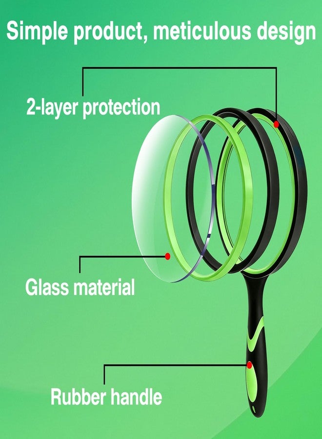 NebulaFlicker 10X Handheld Magnifying Glass,Rubber Reading Magnifier for Seniors, Suitable for Detailed Hobbies and Close Work (1 Pack 50mm, 1 Pack 65mm) - Image 5