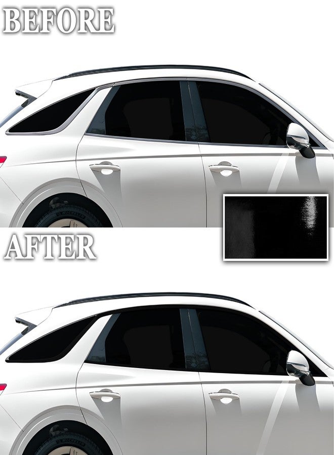 BOGAR TECH DESIGNS Side Window Trim Chrome Delete Overlay Compatible with Genesis GV70 2022-2025, Gloss Black - Image 3