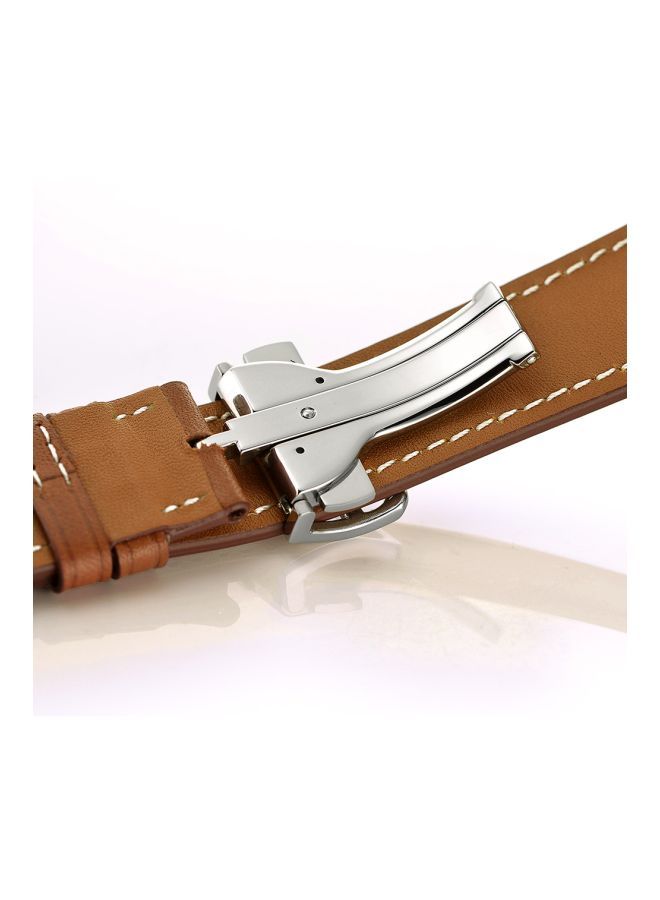 NIBEMINENT Replacement Band For Apple Watch Series 1/2/3/4 44/42 mm Brown - Image 3