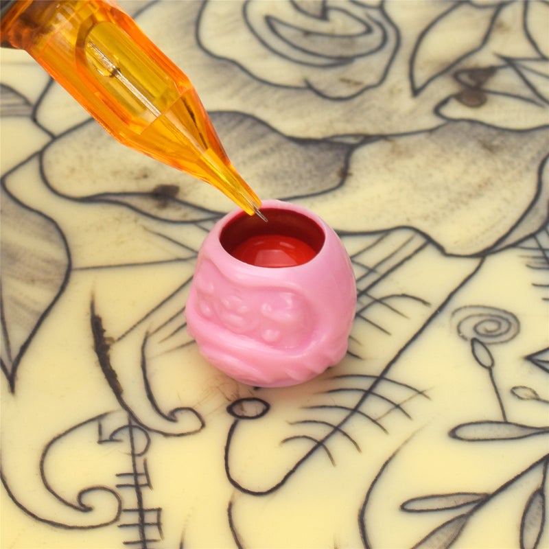 Ink Caps Cups - 200pcs Mixed Tattoo Caps Cups With Base Pigment Cups Tattoo ink Microblading Makeup Tattooing Supplies - Image 3