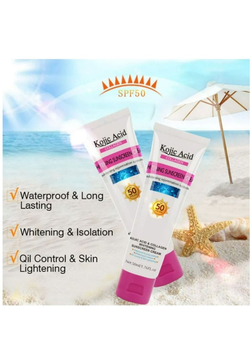 GUANJING Physical Sunscreen Kojic Acid Whitening Sunblock - Image 4