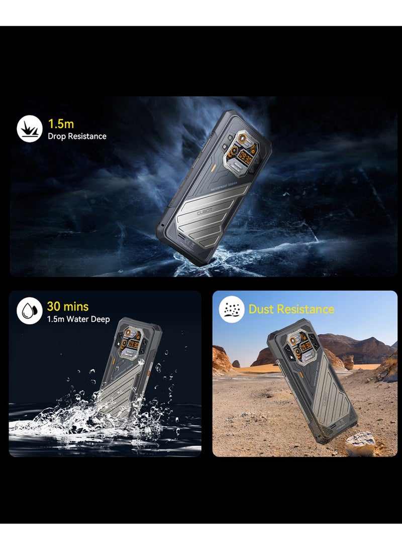 Cubot - KingKong X Rugged Smart Phone 5G Android 14 16GB+256GB 2.4K 6.58-inch FHD+IPS Display Dual SIM 32MP+100MP Camera 10200mAh Battery NFC/ Fingerprint/ OTG Black - Image 1