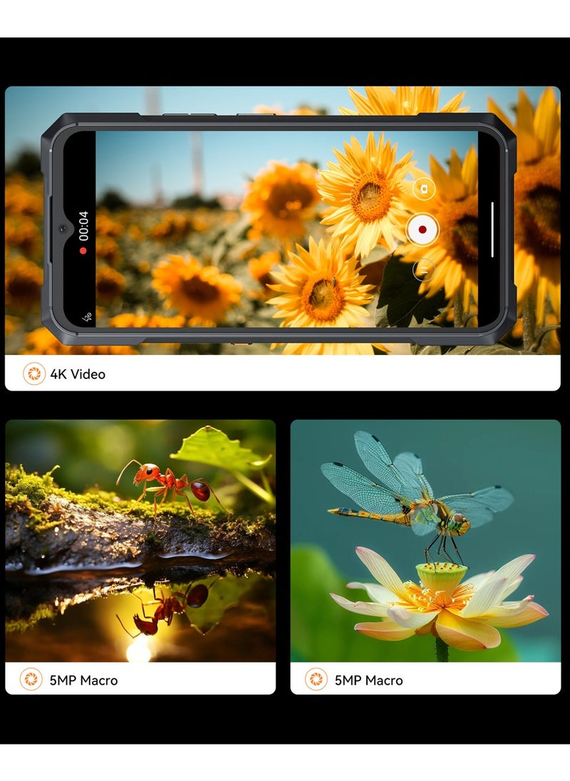 Cubot - KingKong X Rugged Smart Phone 5G Android 14 16GB+256GB 2.4K 6.58-inch FHD+IPS Display Dual SIM 32MP+100MP Camera 10200mAh Battery NFC/ Fingerprint/ OTG Black - Image 1