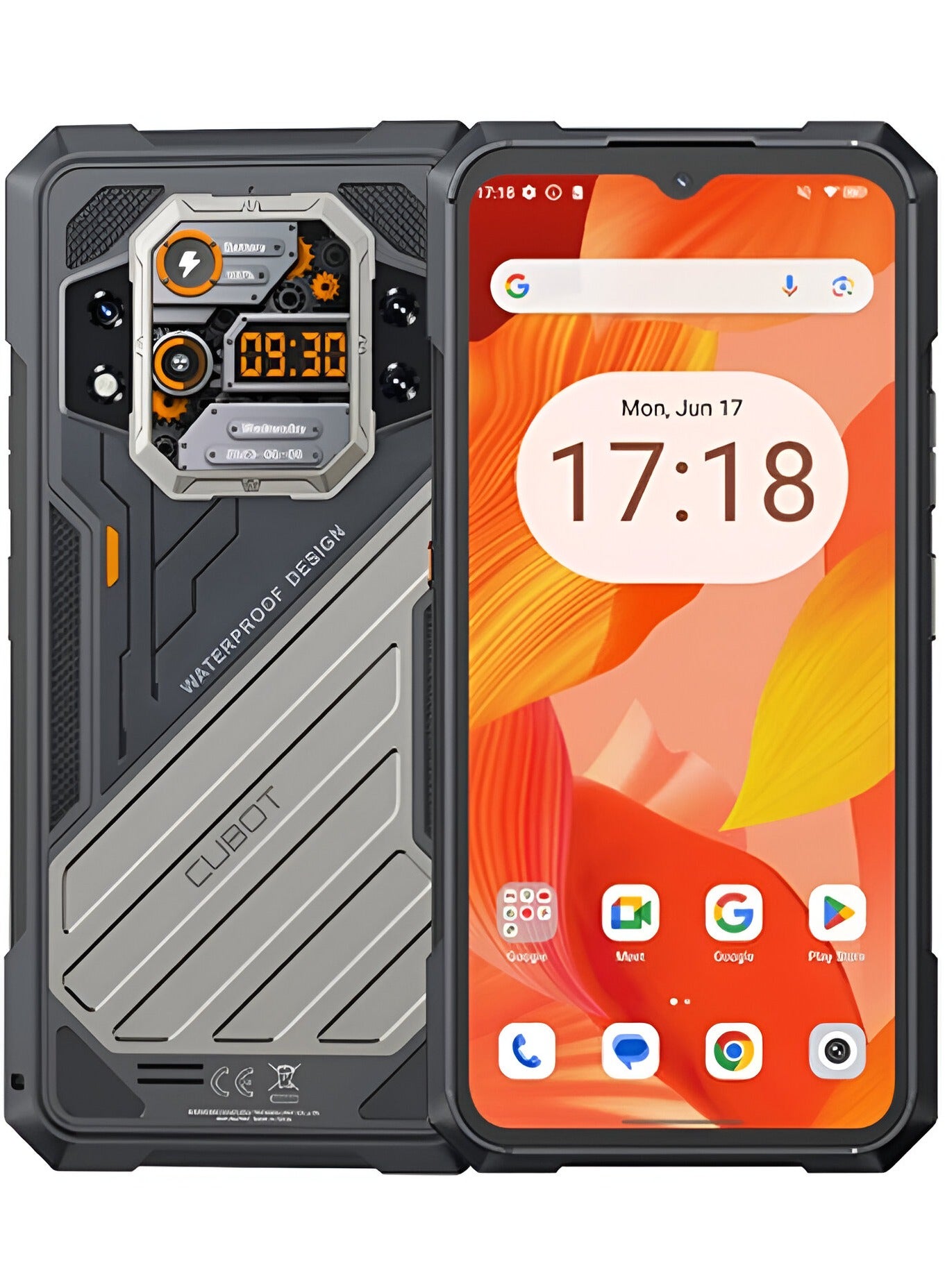 Cubot KingKong X Rugged Smart Phone 5G Android 14 16GB+256GB 2.4K 6.58-inch FHD+IPS Display Dual SIM 32MP+100MP Camera 10200mAh Battery NFC/ Fingerprint/ OTG Black