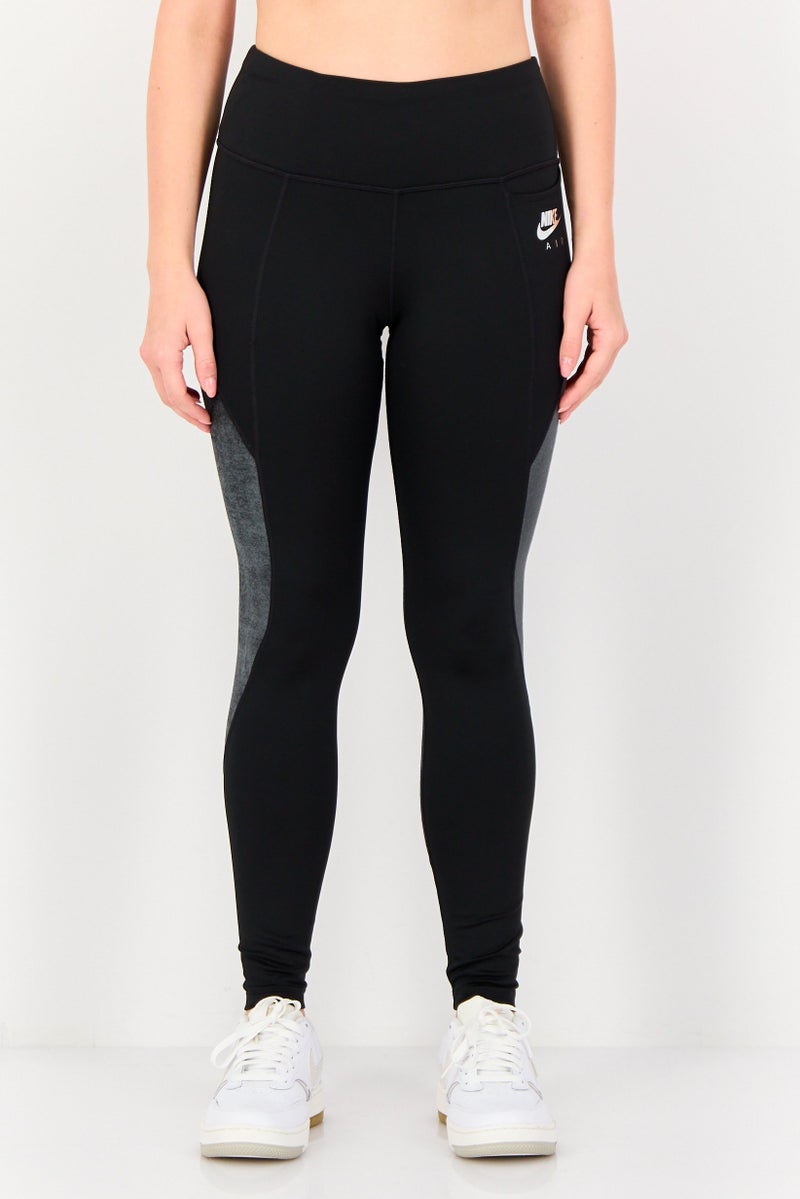 Nike Women Sportswear Fit Drawstring Training Leggings, Black - Image 1