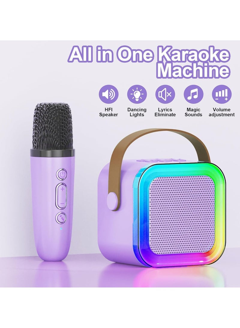 Arabest Mini Karaoke Machine for Adults, Portable Bluetooth Speaker with Wireless Karaoke Microphone, Toys for 3-12 Years Old Boys Girls - Image 2