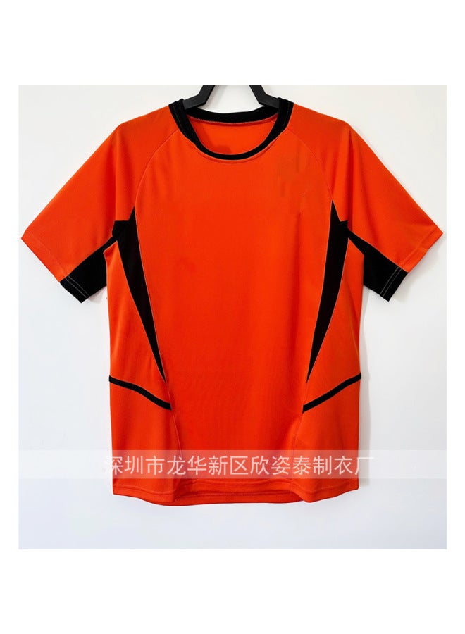 Orange Red Football Jersey - Image 1