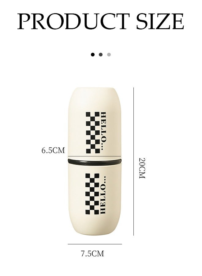 DUNISO حافظة فرشاة الأسنان للسفر، كوب فرشاة أسنان محمول متعدد الوظائف، حامل فرشاة أسنان، تصميم كوب مقسم، مناسب للتخييم، السفر، المنزل، المدرسة، الأعمال، الحمام - Image 3