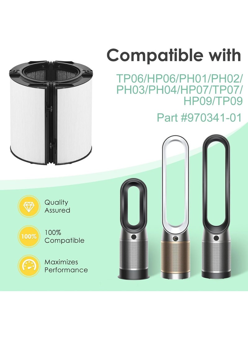Captaintech Replacement Filter for Dyson Air Purifier with Cleaning Brush, H13 Grade HEPA + Carbon Filter Compatible with HP04 TP04 DP04 PH04 HP09 TP09 HP07 TP07 HP06 TP06 - Image 2