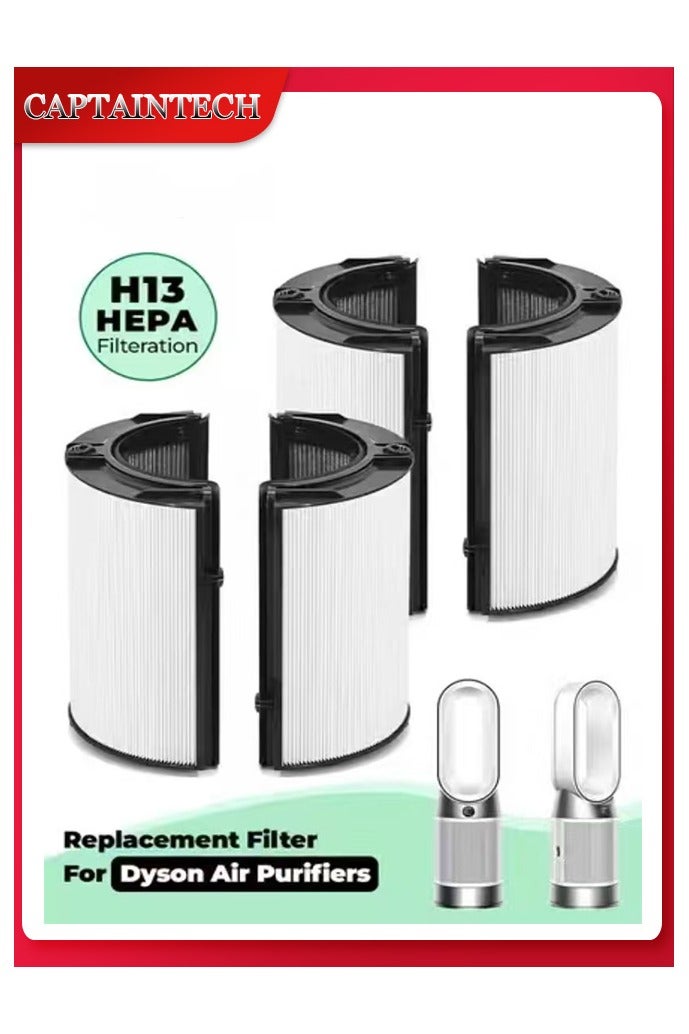 Captaintech Replacement Filter for Dyson Air Purifier with Cleaning Brush, H13 Grade HEPA + Carbon Filter Compatible with HP04 TP04 DP04 PH04 HP09 TP09 HP07 TP07 HP06 TP06 - Image 1