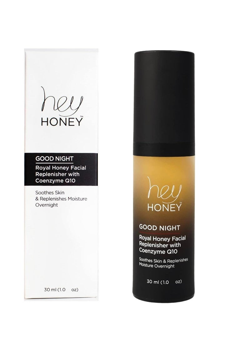 Hey Honey Hey Honey Skincare Good Night Moisturizer For Face Royal Honey Facial Replenisher with Coenzyme Q10 | A Lavish Night Time Repair Designed To Improve Moisture Retention | 1 Oz 