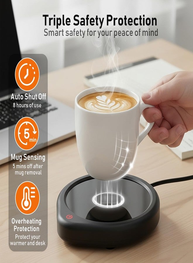Oracer Coffee Mug Warmer, Cup Warmer for Desk with Auto Shut Off Smart Temperature Settings, Electric Beverage Tea Water Milk Heater for All Cups and Mugs, Heating Plate Candle Wax Warmer - Image 3