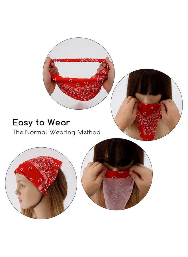 TOBATOBA Hairband, 5 Pcs Bandanas For Women Elastic Headbands, Hair Kerchief Head Scarf, Non Slip Paisley Headbands Hair Accessories For Women Girls - Image 3