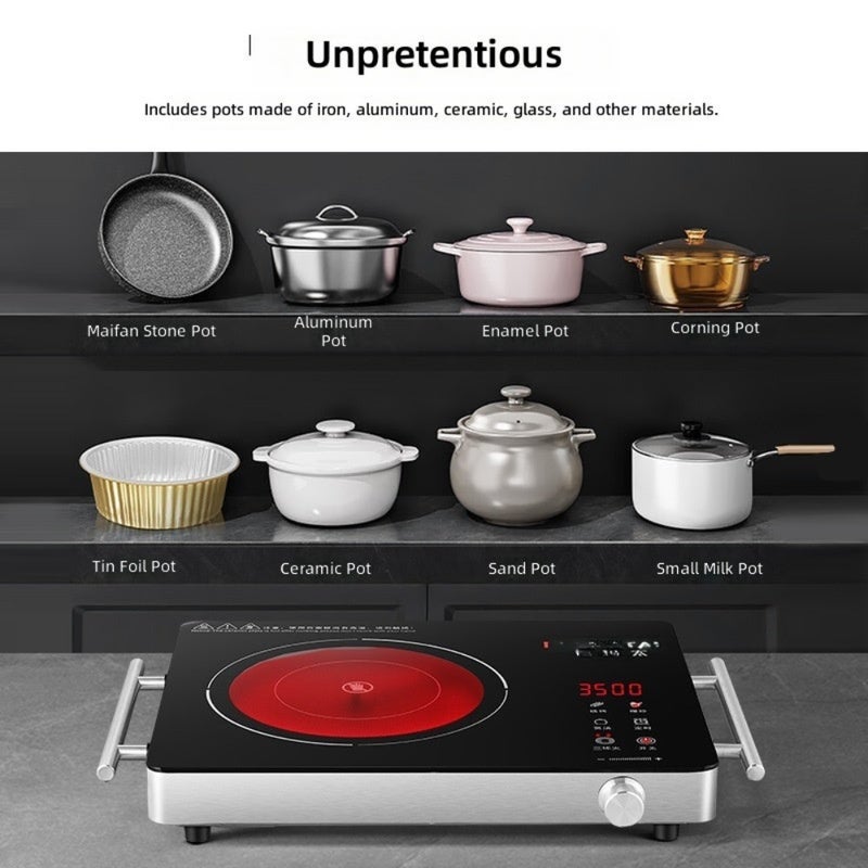 DeMata Seven-Ring Electric Ceramic Cooker - 3500W High-Power Multi-Function Home and Commercial Use - Image 4