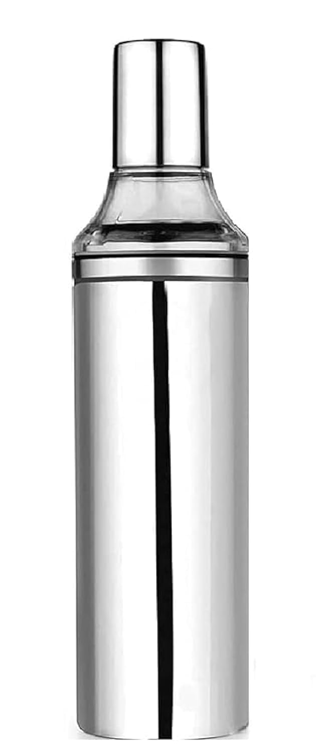 Vipron Stainless Steel Oil Dispenser Bottle 1 Litre (1000ml) – Leakproof Airtight Oil Pourer, Food Grade Kitchen Oil Container for Cooking, Vinegar & Sauce, Silver (Without Handle) - Image 1
