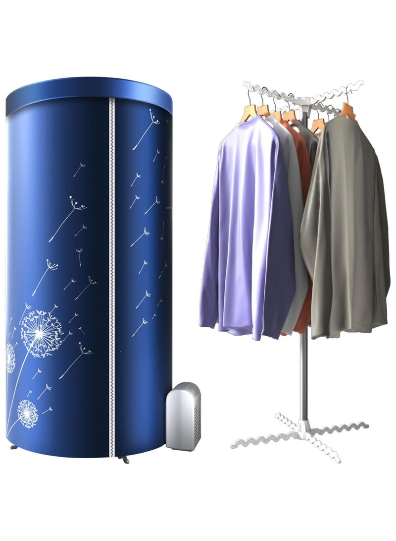 ارواق مجفف ملابس كهربائي، 1000 واط - 1.2 متر، مجفف غسيل للسفر، مؤقت تلقائي رقمي محمول للشقة أو المنزل - Image 1
