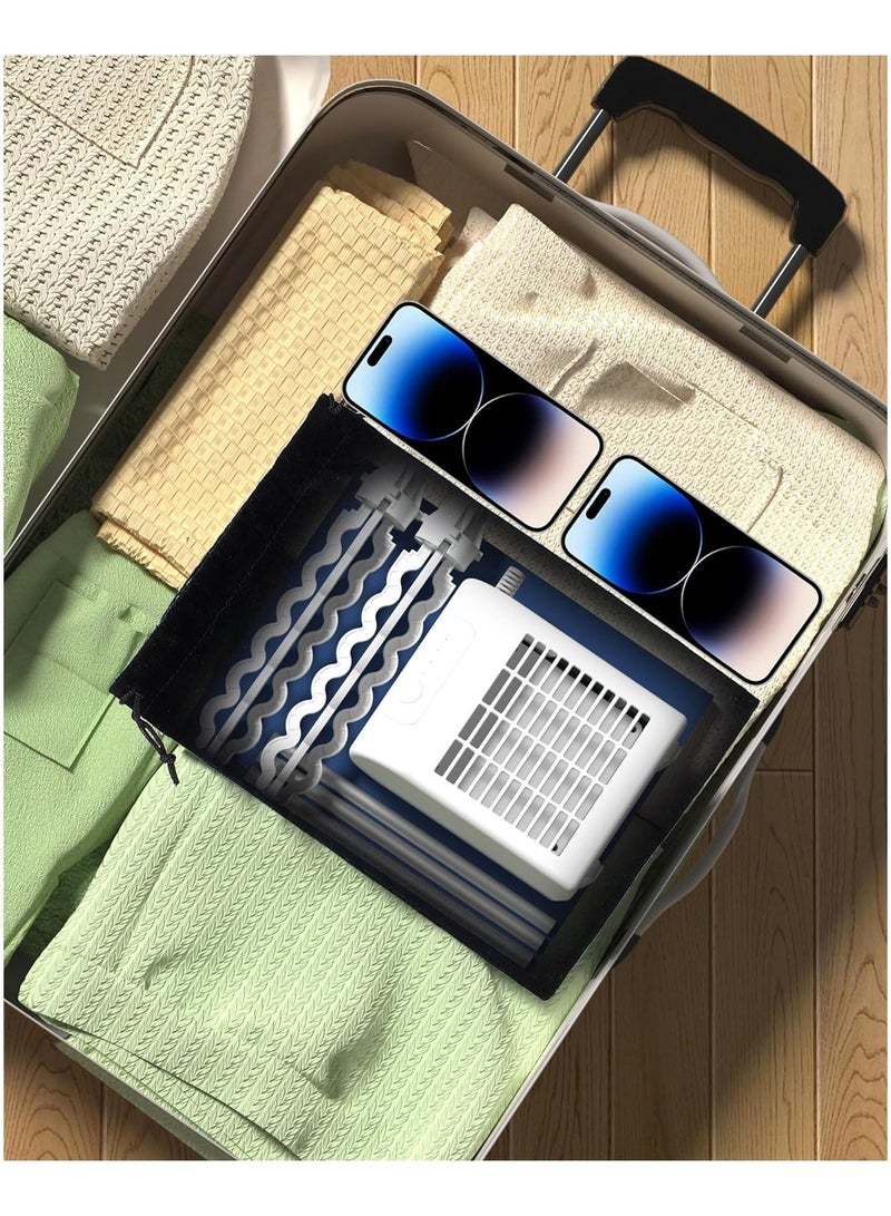 ارواق مجفف ملابس كهربائي، 1000 واط - 1.2 متر، مجفف غسيل للسفر، مؤقت تلقائي رقمي محمول للشقة أو المنزل - Image 5