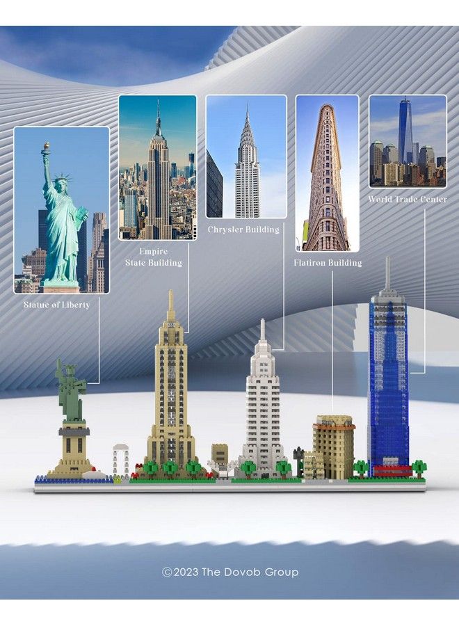 DOVOB Architecture New York Skyline Micro Mini Blocks Building Set 3048 Pieces Bricks 3D Puzzle Collection Model Kit As Gift For Adults Or Kids - Image 5