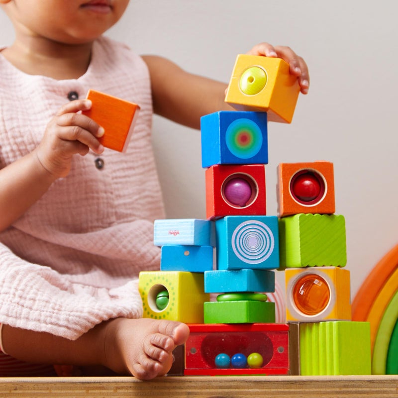 HABA Fun with Sounds Wooden Discovery Blocks for Toddlers with Acoustic Sounds, Toddler Toys for Preschool Learning Activities, (Made in Germany) - Image 2