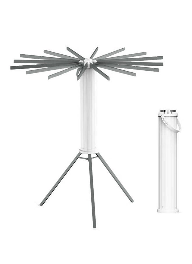 Stowable folding clothes dryer stand,high-quality aluminum alloy clothes drying rack floor pole single layer