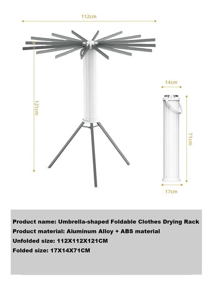 Stowable folding clothes dryer stand,high-quality aluminum alloy clothes drying rack floor pole single layer