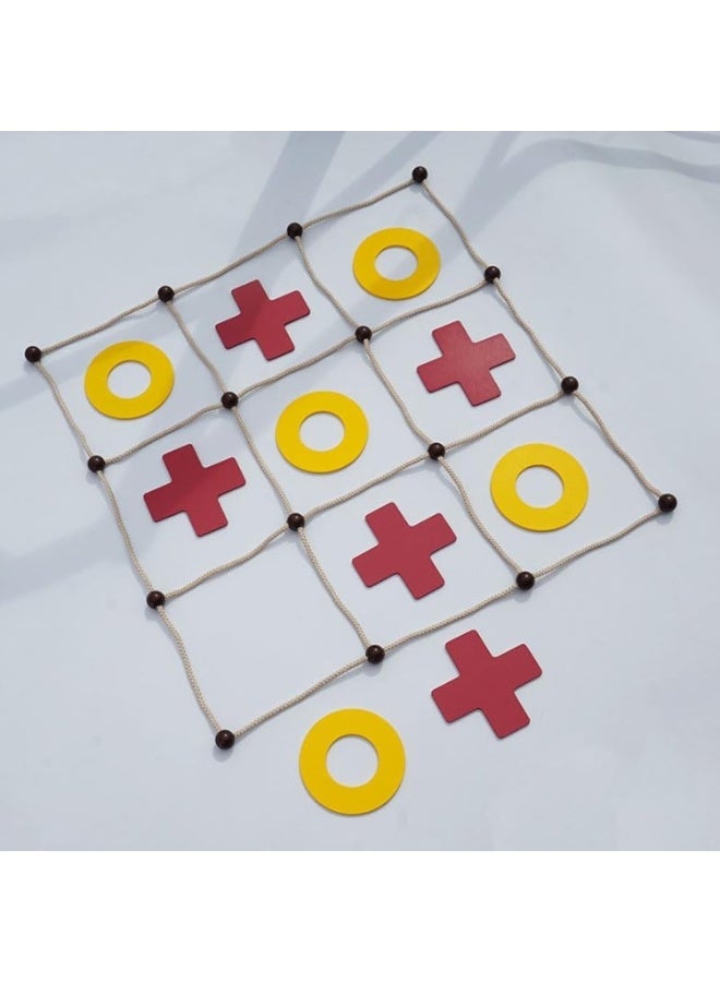 11PCS Giant Tic Tac Toe Outdoor Game | No Assembly | Bean Bag Toss with Rope Game Board | Large Tic Tac Toss Across Yard Game for Kids & Family - Image 1