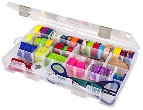 ArtBin Large Solutions Box Clear Art & Craft Organizer with Dividers - Plastic Storage Case for Convenient and Versatile Storage - Ideal for Various Craft Supplies - Image 1