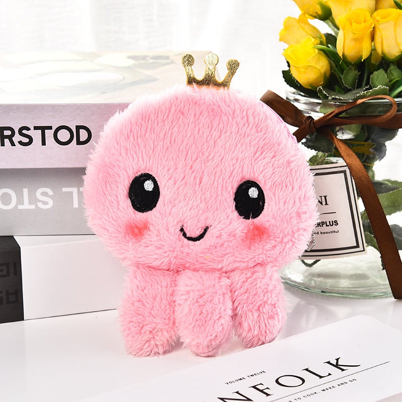 Korean INS Cute Octopus Cartoon Plush Coin PurseSmall octopus pink Small octopus pink 